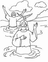 Baptism Coloring Jesus Pages Color Library Clipart Drawing sketch template