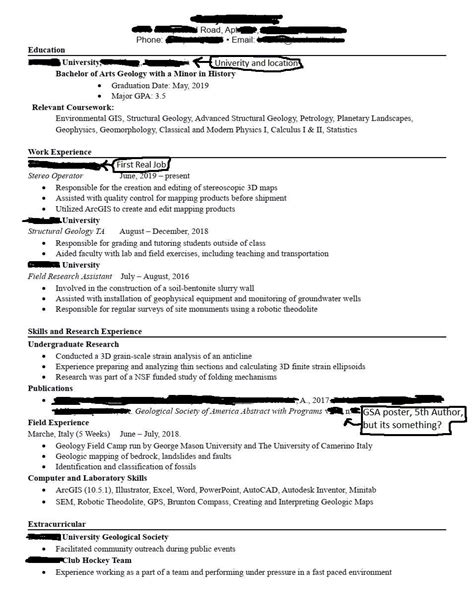 resume   job  college rgeologycareers