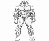 Juggernaut Coloring Marvel Pages Armor Alliance Ultimate Template Hero sketch template