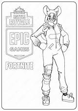 Fortnite Coloring Bunny Printable Pages Skin Brawler Whatsapp Tweet Email sketch template
