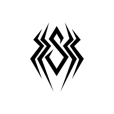 abstract spider logo icon black design  vector art  vecteezy