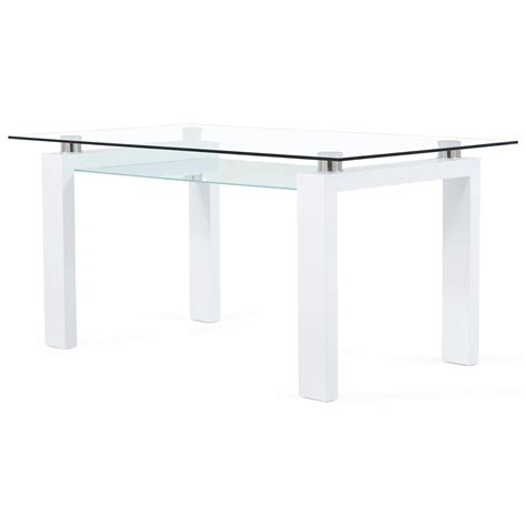 Global Furniture D648 D648dt Frosted Glass Dining Table With Floating