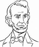 Abraham Lincoln Coloring Head sketch template