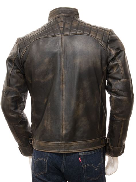 Men S Vintage Leather Biker Jacket Sibiu Men Caine