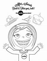 Coloring Pages Braces Smile Teeth Children Health Dental Month Getdrawings Orthodontics National Rock Sheets sketch template