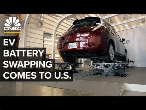 video  ample showing modular batteries   leaf  ev battery swapping