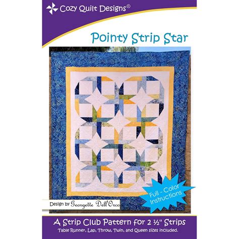 pointy strip star quilt pattern  cozy quilt designs walmartcom