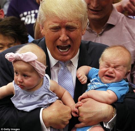 donald trump  baby cry  colorado rally photo op daily mail