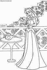 Durmiente Colorear Princesa Delicioso Té Disfrutando sketch template