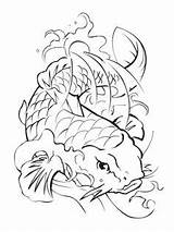 Fish Tattoo Koi Coy Coloring Pages Coi Tatoo Designs Vector Tattoos Drawing Clip Line Carpa Pez Por Tattoomagz Getcolorings Eagle sketch template