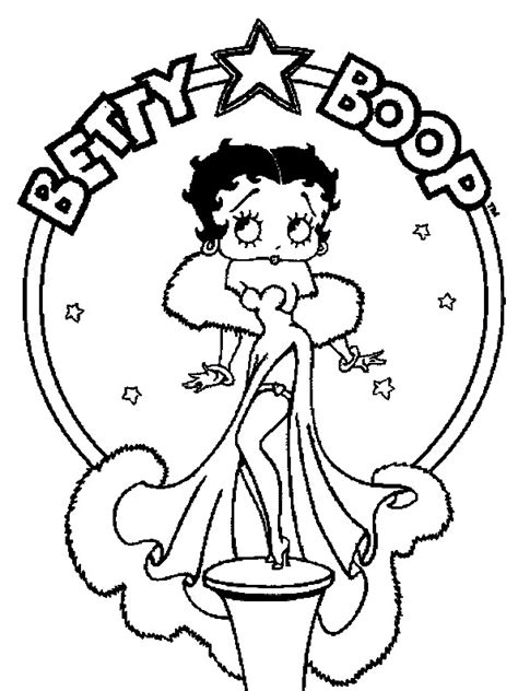 Coloriage Betty Boop Gratuit à Imprimer