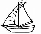 Sailboat Boat Drawing Kids Clipart Line Template Simple Toy Clip Coloring Colouring Color Pages Sailing Boats Cartoon Cliparts Velero Yacht sketch template
