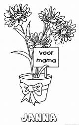 Moederdag Janna Naam Kleurplaten sketch template