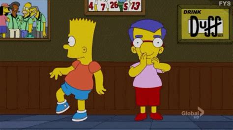 the simpsons dancing find and share on giphy