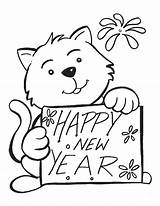 Coloring Year Happy Pages Years Printable Sheets Eve Drawing Cat Color Kids Buddy Card Colouring Drawings Bestcoloringpages Print Bestcoloringpagesforkids Book sketch template