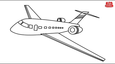 halaman   file gambar mewarnai pesawat terbang