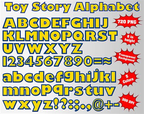 Toy Story Full Alphabet Numbers And Symbols 720 Png 300