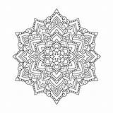 Trippy Mandala sketch template