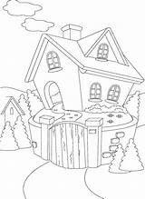 Coloring Cottage Pages Print Kids Color Houses Printable Sheet Dots Join Getcolorings sketch template