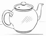 Teapot Coloring Drawing Tea Pages Draw Step Small Tutorials Printable Iced Supercoloring Kids Template Beginners Para Colouring Dibujo Tetera Sketch sketch template