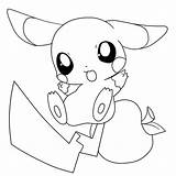 Pikachu Coloring Everfreecoloring sketch template