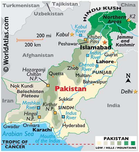 pakistan map geography  pakistan map  pakistan worldatlascom