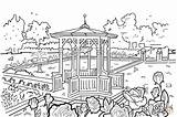 Coloring Gazebo Pages Drawing sketch template