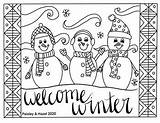 Winter Coloring Welcome sketch template