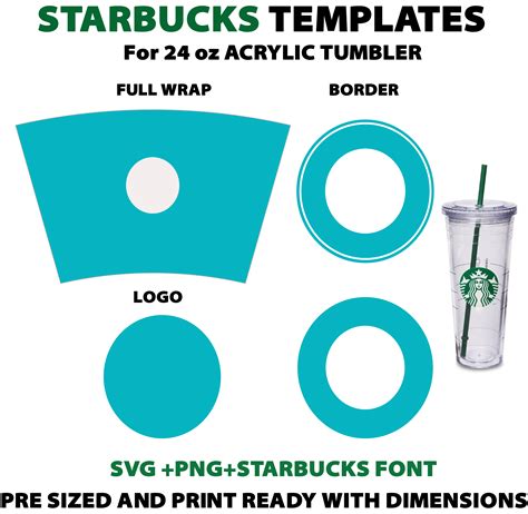starbucks cup wrap template