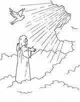 Heaven Ascension Ascending Ausmalbilder Acts Besuchen Himmelfahrt Christi sketch template