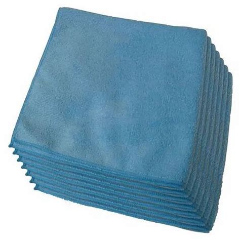 blue microfiber cleaning cloth quantity per pack 50 size 40 x 40 cm