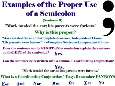 writing vice semicolon