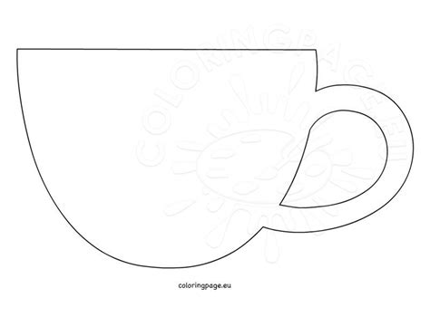 coffee cup template coloring page