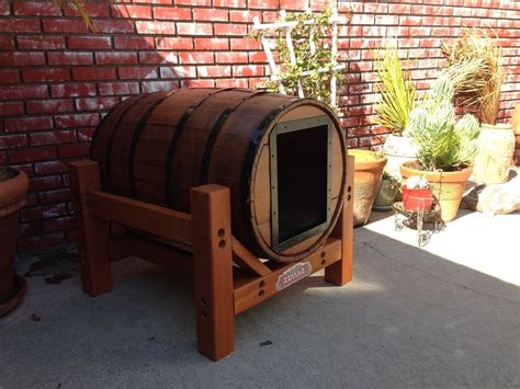 dogs diy projects barrel projects outdoor cat cage outdoor cats barrel dog house wine