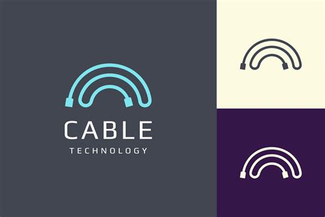 cable  wire logo  simple  modern shape  vector art  vecteezy