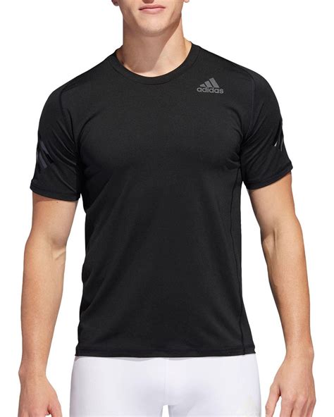 adidas alphaskin sport fitted training  shirt  black  men lyst