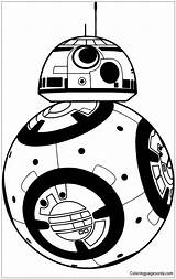 Wars Star Bb8 Pages Coloring Cartoons sketch template