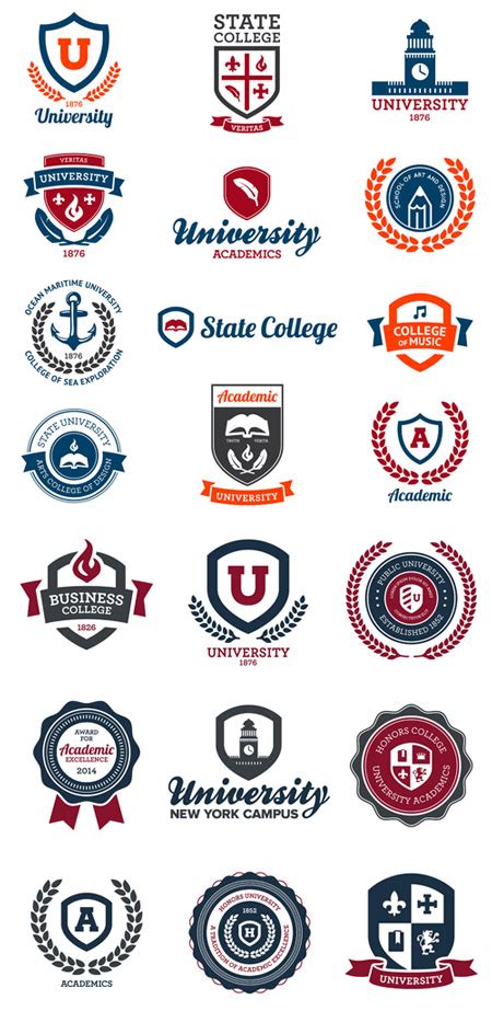 quality graphic resources university  college emblems