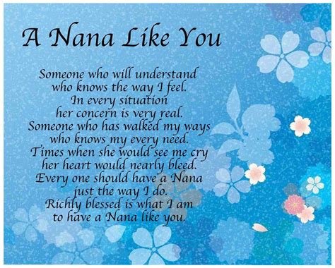 personalised  nana   poem birthday mothers day christmas gift