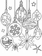 Coloring Christmas Ornaments Pages Ornament Rocks Decorations sketch template