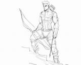 Coloring Pages Hawkeye Marvel Cool Bettercoloring Via sketch template