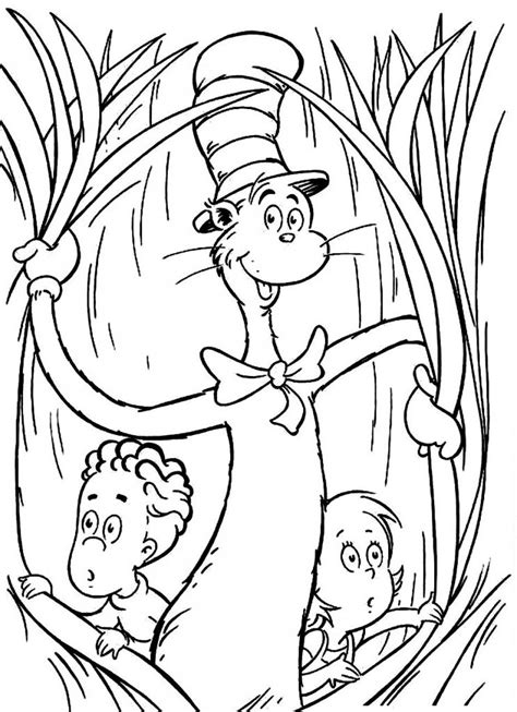 cat   hat coloring pages educative printable