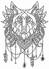 Coloring Wolf Pages Catcher Dream Urban Embroidery Drawing Patterns Mandala Paper Color Inspiration Template Urbanthreads Threads Colouring Printable Designs Tattoos sketch template