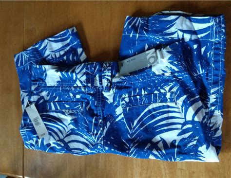 old navy womens mid rise 100 cotton bermuda shorts size 4 blue