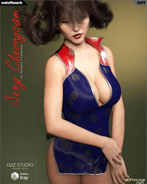 3d models sexy cheongsam for genesis 3 female s download free