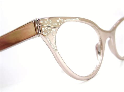Vintage Pink Cat Eye Eyeglasses Sunglasses Aluminum Frame