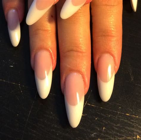 almonds french and stiletto nails on pinterest