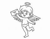 Cupid Letter Coloring Coloringcrew sketch template
