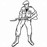 Soldier Drawing Army Bayonet Getdrawings Military Boy sketch template