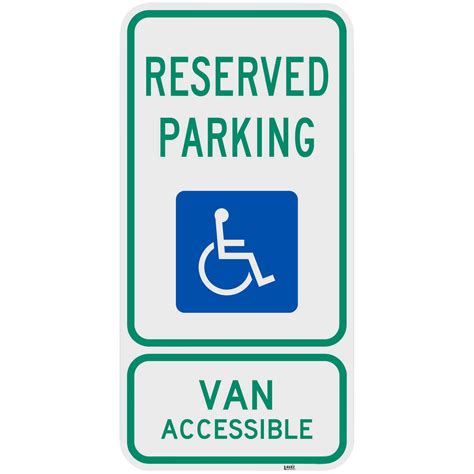 lavex industrial handicapped reserved parking van accessible